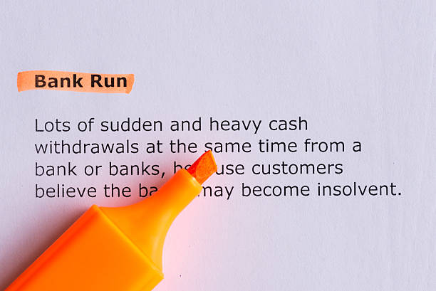 bank run stock photo