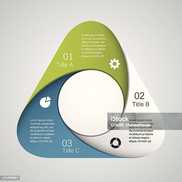 Moderne Vektorinfografik Für Businessprojekt Stock Vektor Art und mehr Bilder von Drei Gegenstände - Drei Gegenstände, Ziffer 3, Informationsgrafik