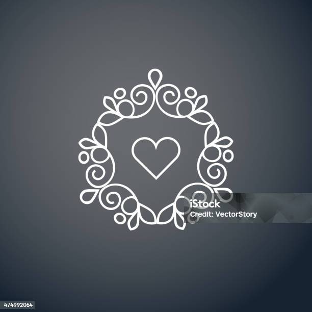 Lineart Logo Design Elements Stock Illustration - Download Image Now - 2015, Abstract, Boutique
