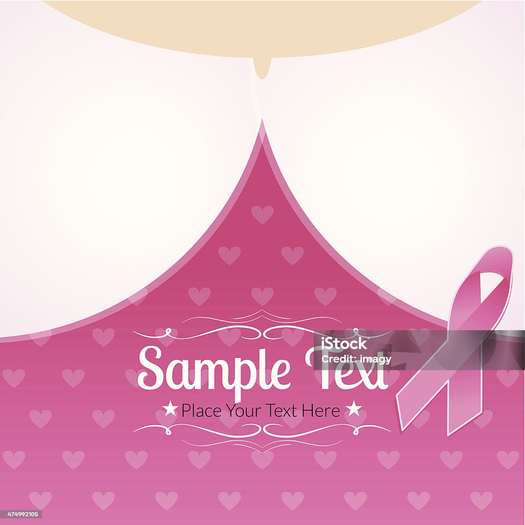 Ruban de sensibilisation pour le Cancer du sein - clipart vectoriel de Action caritative et assistance libre de droits