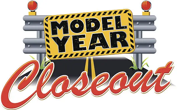 Vector illustration of Model Year Heading