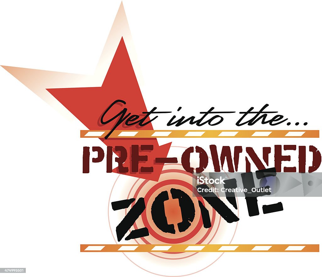 Pre Owned Zone Heading C Thrift Store stock vector