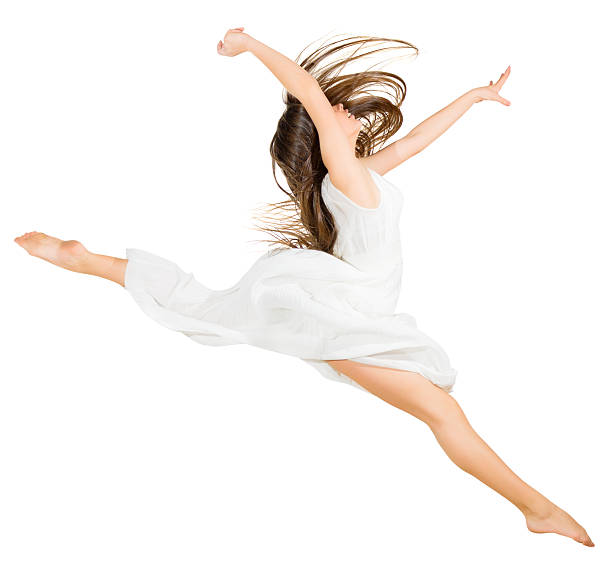 istock Young dancing girl isolated 474997702