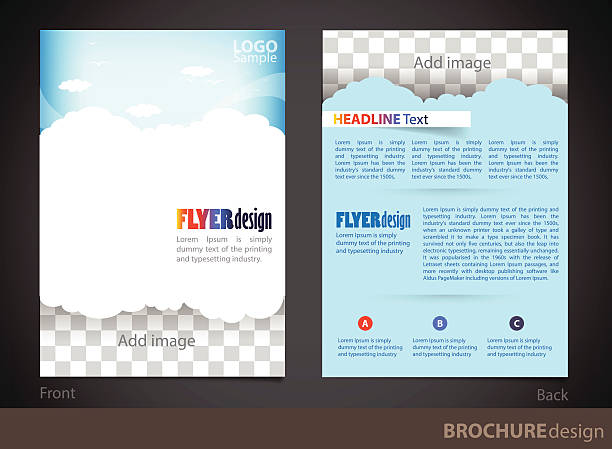 Brochure design template.   Communautaire pour l'A4)  - Illustration vectorielle