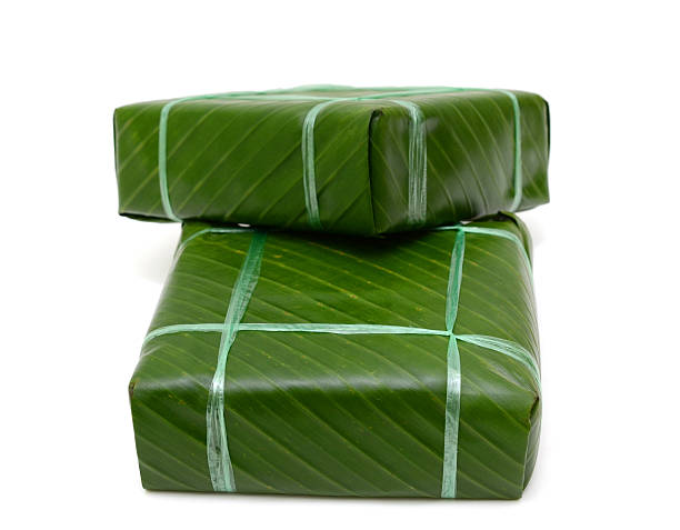 istock Cooked square glutinous rice cake, Vietnamese new year food 475004790