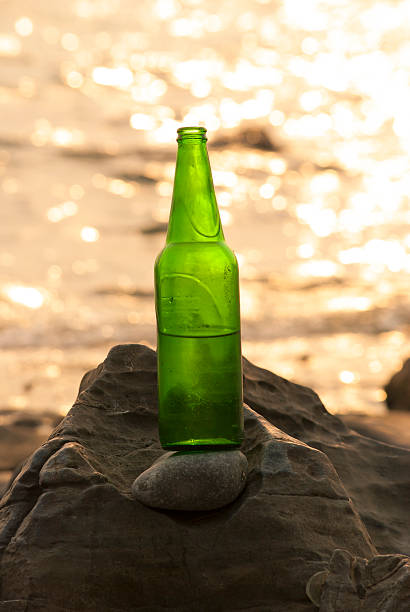 istock Bottles of beer on the rocks 475004966