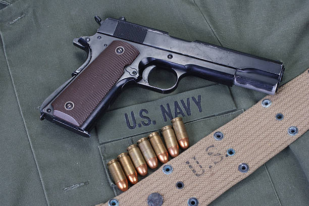 colt goverment 1911 with us navy uniform