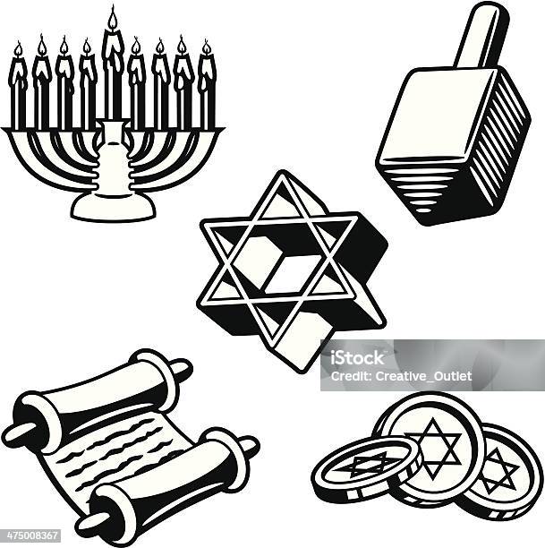 Jewish Icons Stock Illustration - Download Image Now - Dreidel, 2010, Cultures