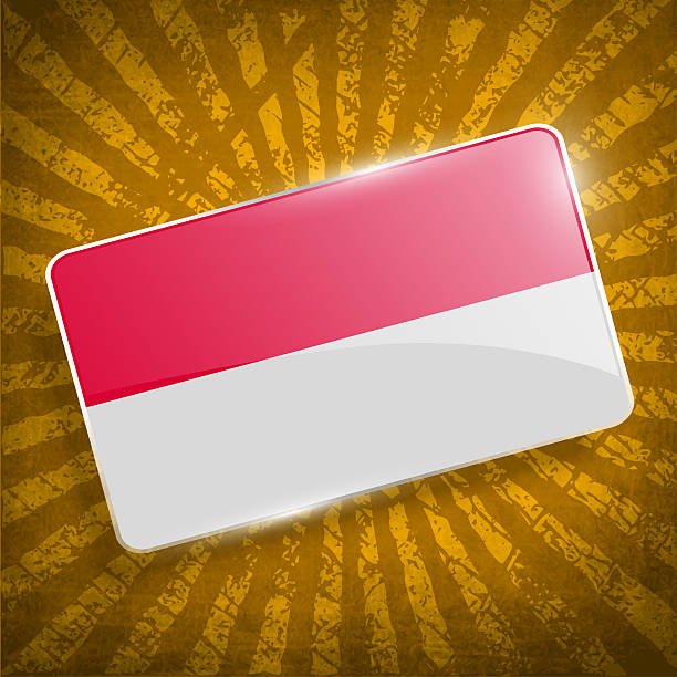istock Flag of Monaco with old texture. 475008650