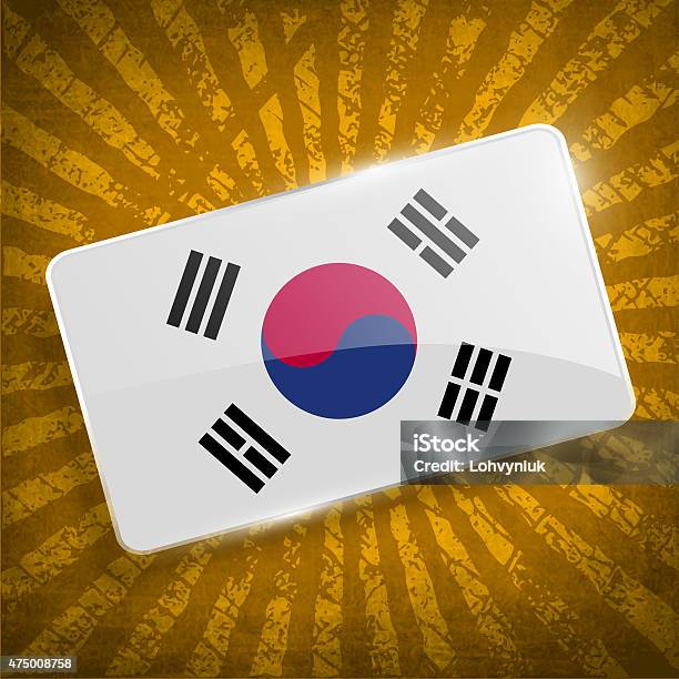 Flag Of South Korea With Old Texture Stock Photo - Download Image Now - 2015, Authority, Backgrounds