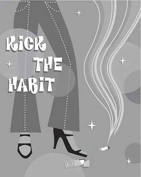 Vector illustration of Kick The Habit