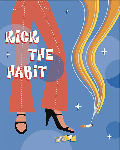 Vector illustration of Kick The Habit