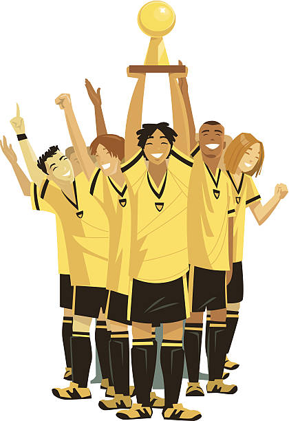 Soccer Team Trophy C Soccer Team Trophy C soccer team stock illustrations