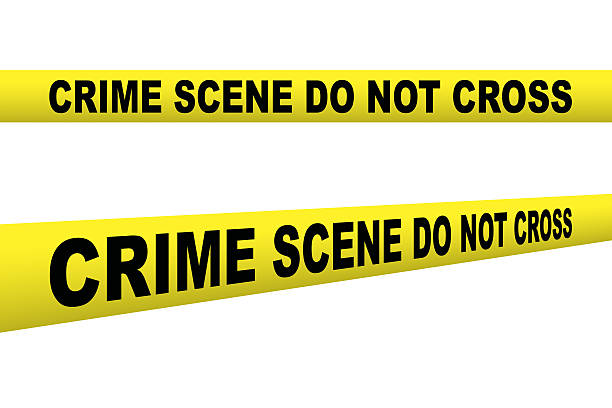 istock Crime Scene Tape, one straight and one at an angle. 475010388