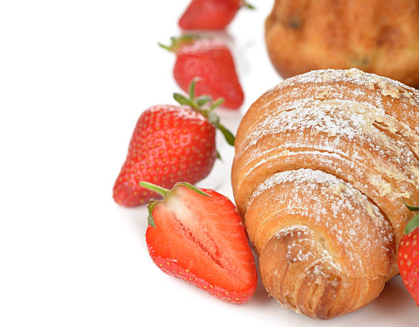 istock Croissant with strawberry 475011628