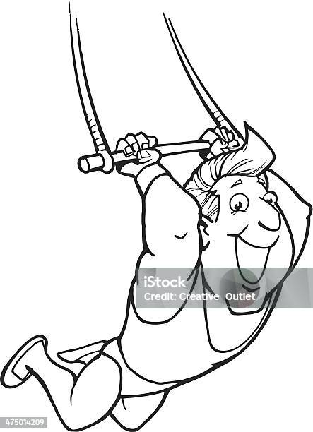 Man Trapeze Stock Illustration - Download Image Now - Trapeze Artist, 20-29 Years, 30-39 Years