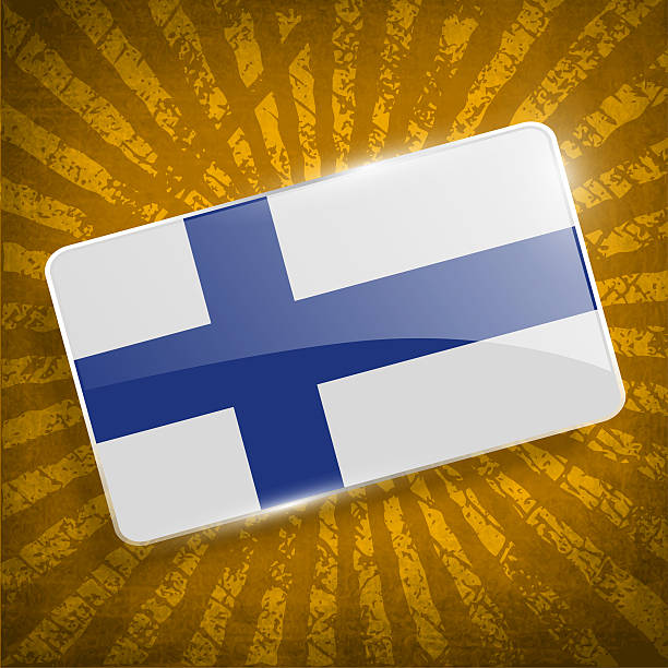 Flag of Finland with old texture.