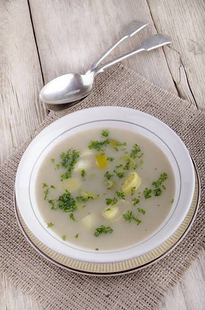 istock leek soup with parsley in a small bowl 475016025