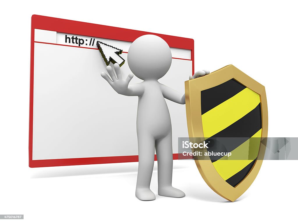 Webpage http,mouse,shield,a man stop a web, holding a shield Abstract Stock Photo