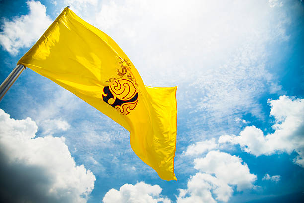 Royal Flag Of King Rama Ix In Thailand Stock Photo - Download Image Now -  Applauding, Asia, Asian Culture - iStock
