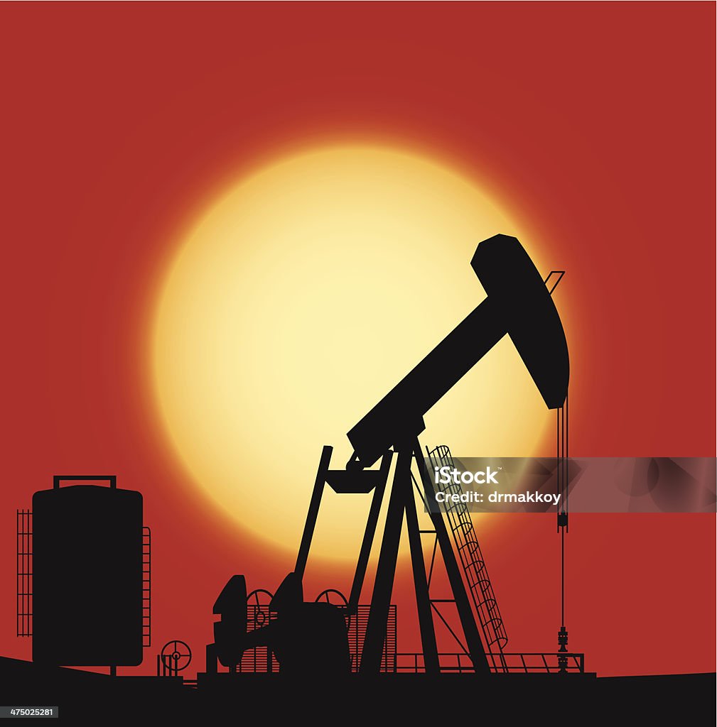 Oil Pump - 免版稅原油圖庫向量圖形