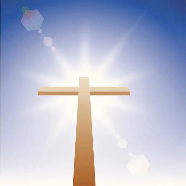 Vector illustration of Religious cross