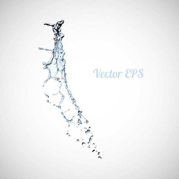 물 튀기다 흰색 바탕에 흰색 배경 - splashing water drop white background stock illustrations