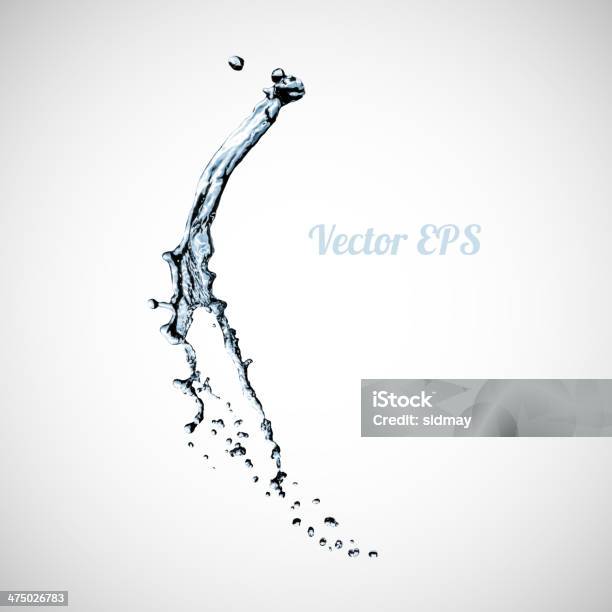 Blue Water Splash Isolated On White Background Stock Illustration - Download Image Now - Water, Abstract, Accessibility