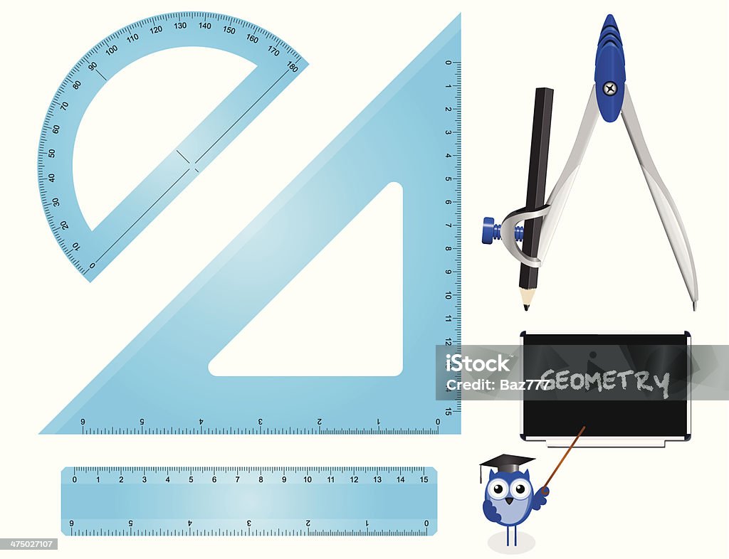 Geometriestunde Set - Lizenzfrei Bleistift Vektorgrafik