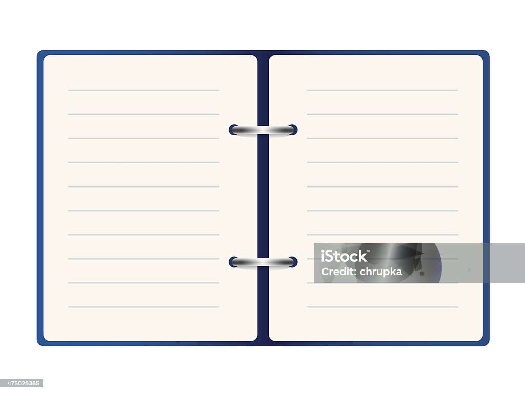 Open Ring Note Open Notebook Stock Illustration - Download Image Now - Open, Ring ...