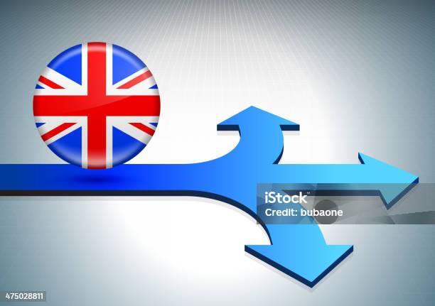 Ilustración de Reino Unido En El Camino Hacia El Éxito y más Vectores Libres de Derechos de Azul - Azul, Bandera, Blanco - Color