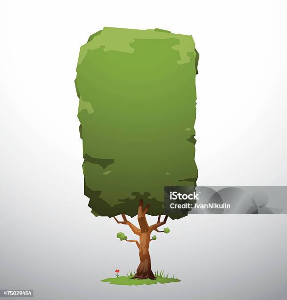 Tree Rectangular Stock Illustration - Download Image Now - 2015, Badge ...