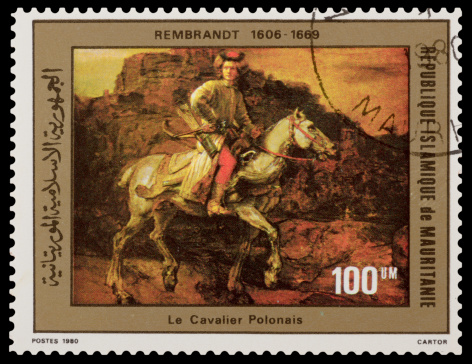 ITALY - CIRCA 1956: A stamp printed by Italy, shows sculpture head St. George, by Donatello, circa 1956