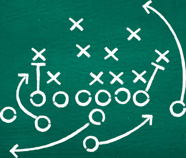 istock American football touchdown strategy diagram on chalkboard 475029826