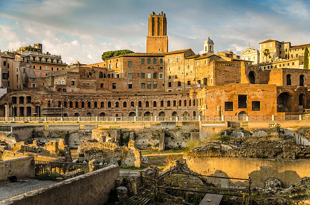 istock Panorama of roman forum 475033441
