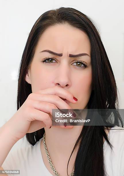 Beautiful Face Of Young Woman With Clean Fresh Skin Close Stock Photo - Download Image Now