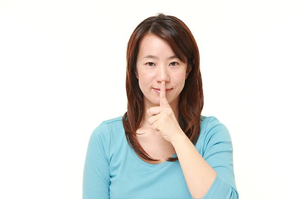 istock Japanese woman whith silence gestures 475037558