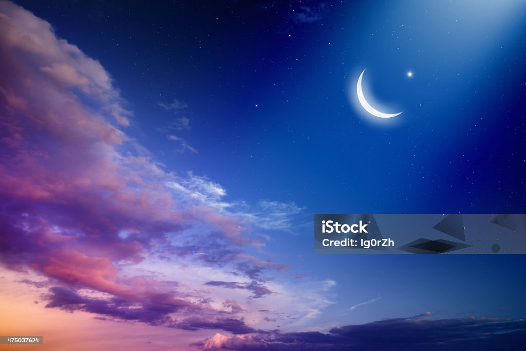 Ramadan Kareem Ramadan Kareem background with moon and stars, holy month. Elements of this image furnished by NASA nasa.gov Moon Stock Photo