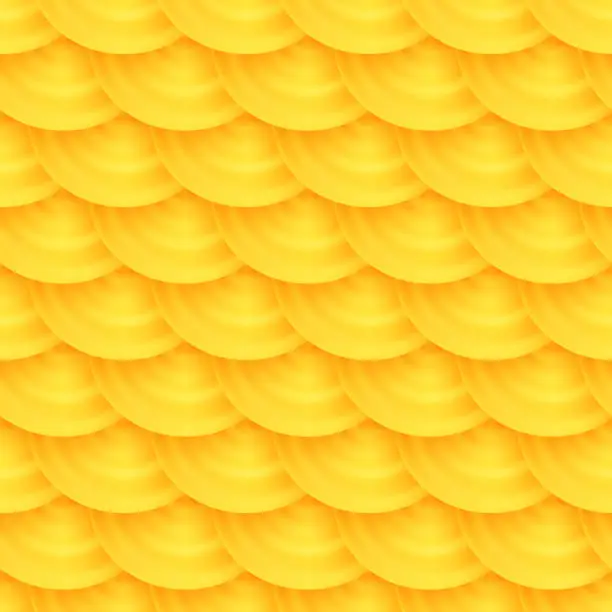 Vector illustration of Seamless pattern of honeycombs