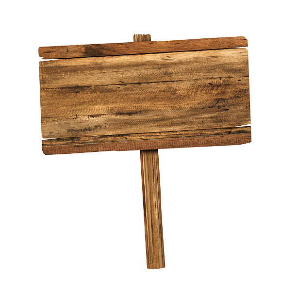Wooden sign isolated on white. Wood old planks sign.