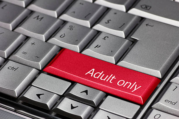 Computer Key - Adult Only stock photo