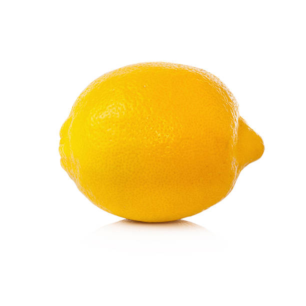 istock Yellow ripe lemon isolated on a white 475042580