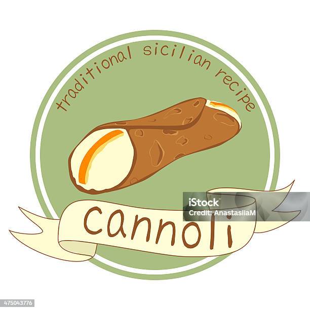 Cannoli Typical Italian Sicilian Dessert Stock Illustration - Download Image Now - Cannoli, 2015, Bakery