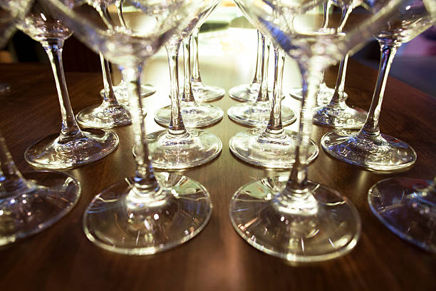 istock Champagne glasses at party 475045418