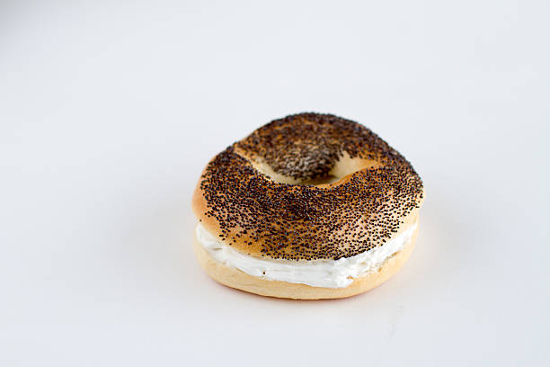istock poppy seed bagel with cream cheese 475046086