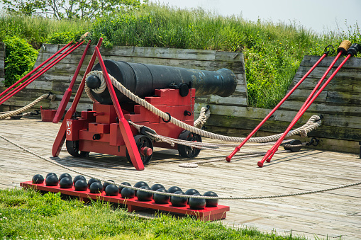 Civil War Cannons At Fort McHenry In Baltimore