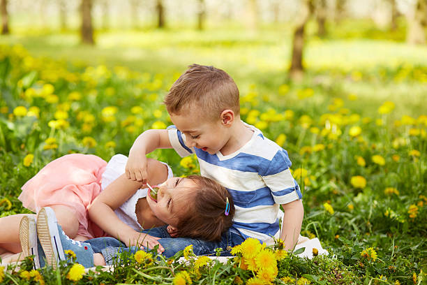 istock Girl lying with the boy 475053450