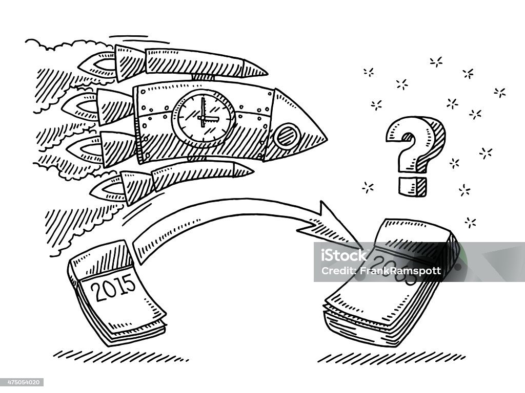Ilustración de El Tiempo De Viaje Rocket Viaje A Lo Desconocido Dibujo y  más Vectores Libres de Derechos de 2015 - iStock