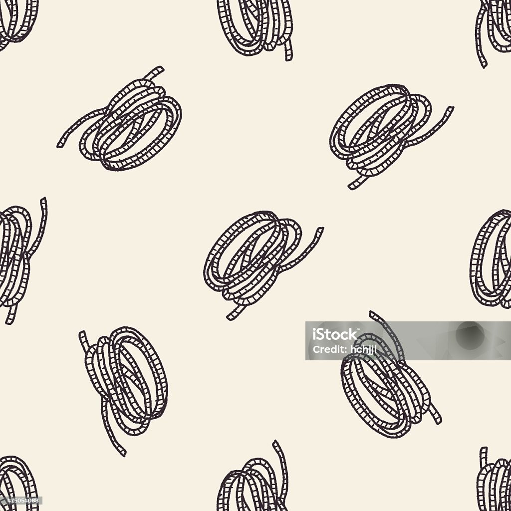 Doodling Rope Rope Doodle Seamless Pattern Background Stock Illustration - Download ...