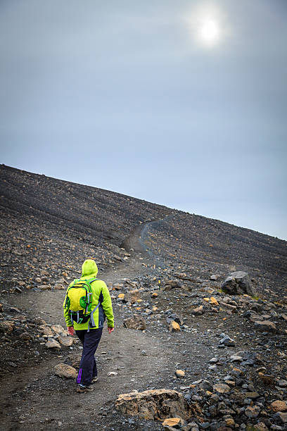 istock Hiking on the Hverfjall crater 475056496